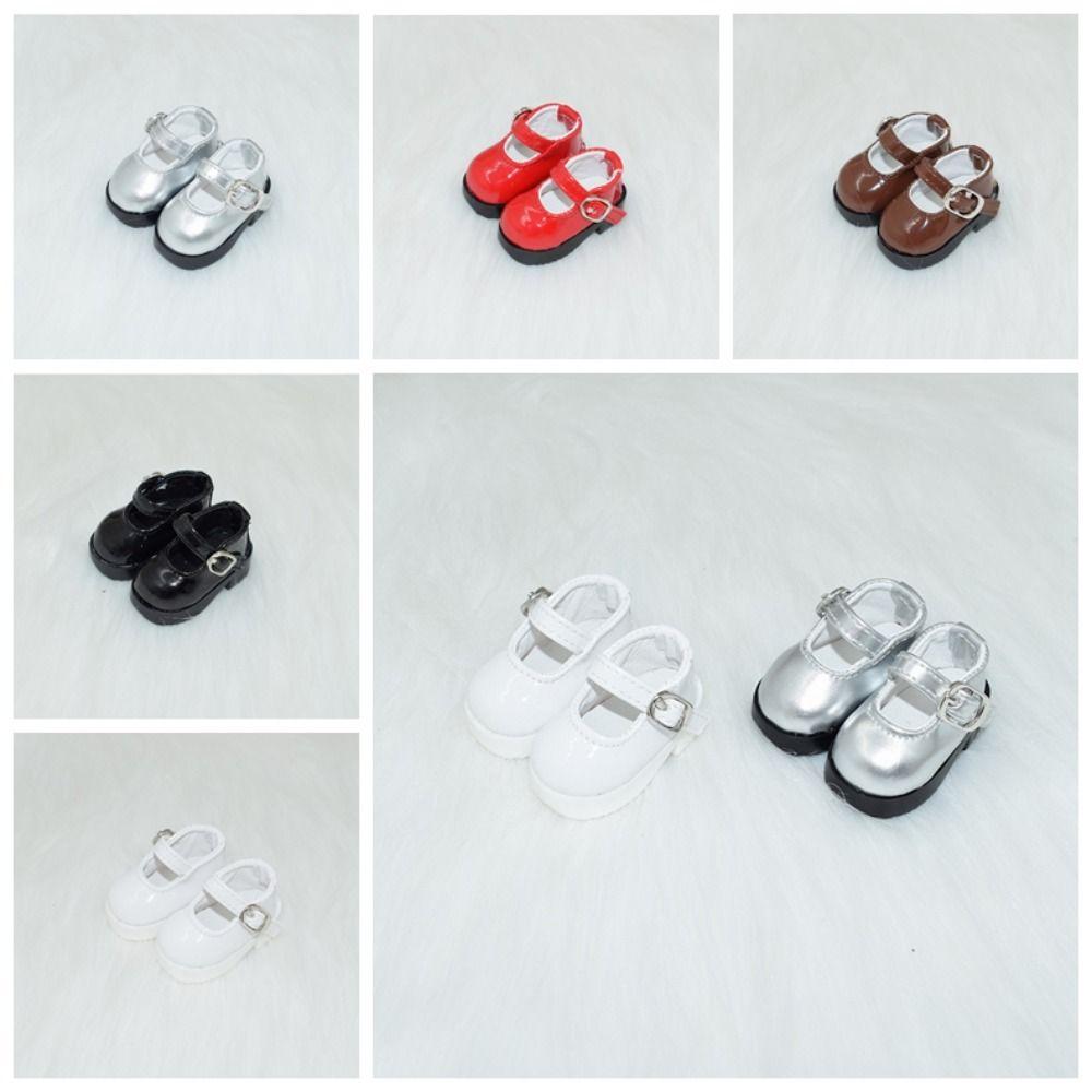 1 Pair Leather Shoes 1/6 Scale PU Leather Shoes Round Toe Doll Mini Sports Shoes 1/6 Bjd Doll