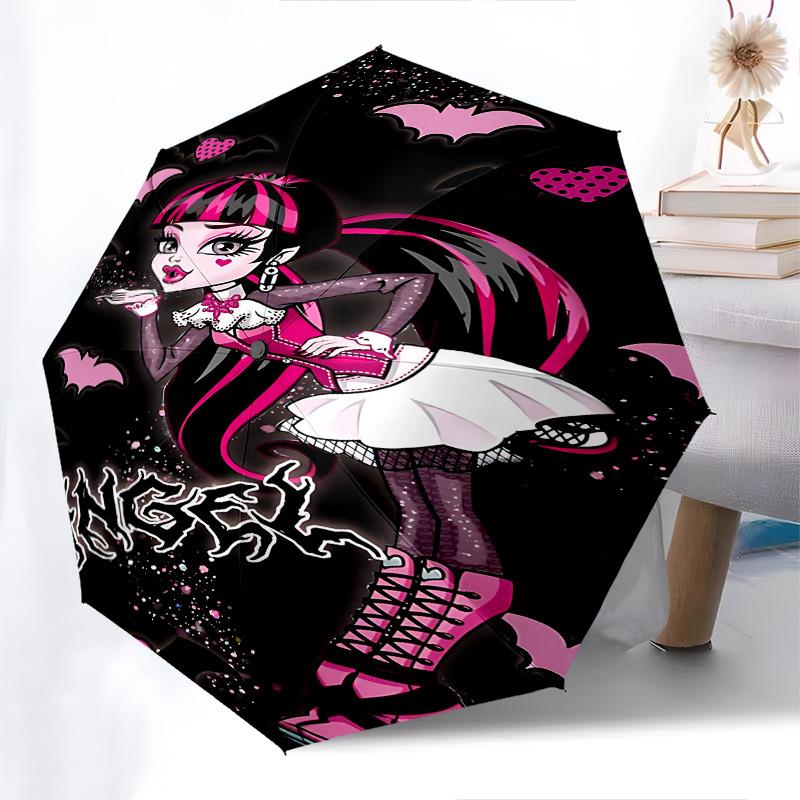 Batgirl, GothicThemed Automatic Opening and Closing Umbrella 8 Ribs, Suitable for Leisure and Going Out, Outdoor Accessory, Gothic Style,