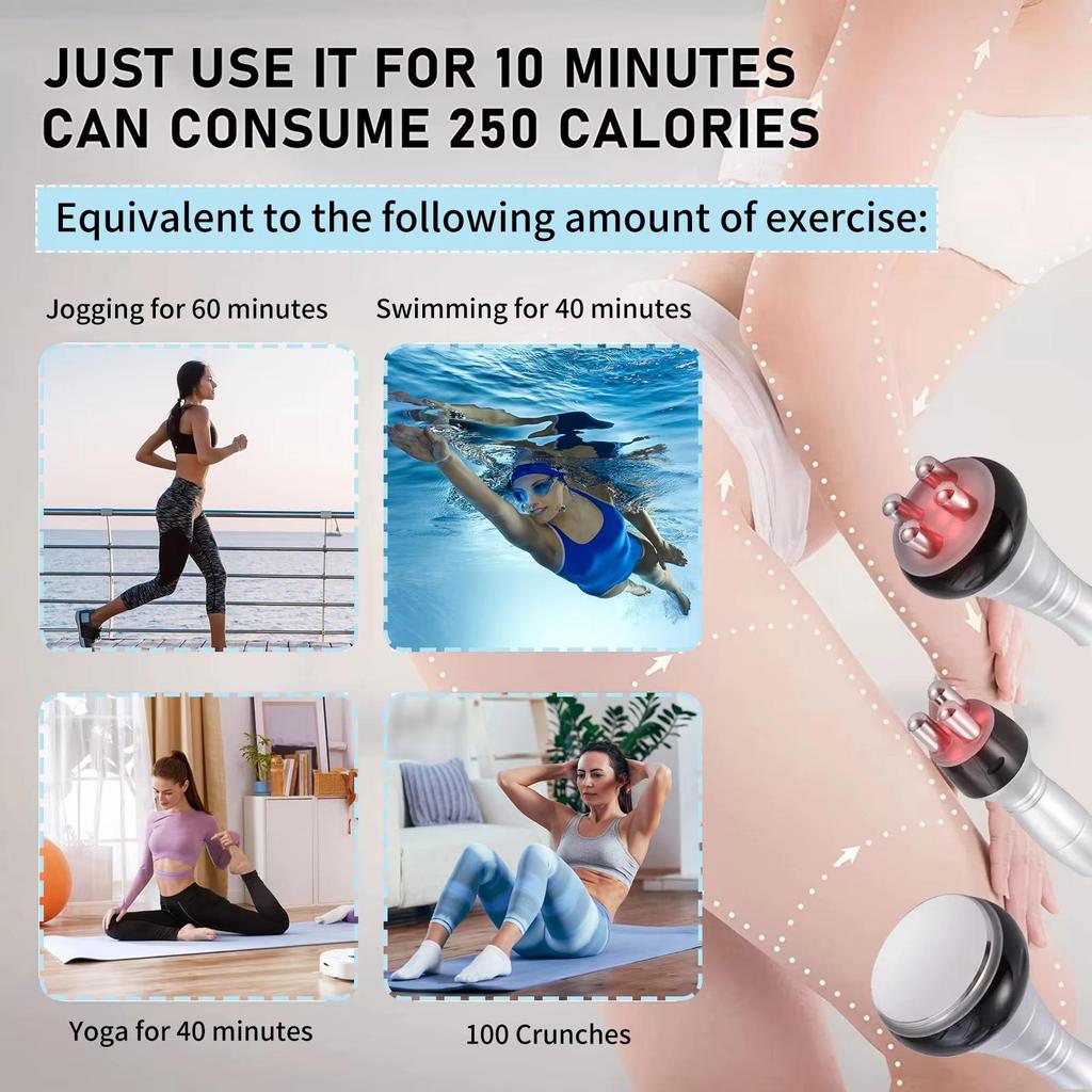 3-в-1 40K Кавитационный Ультразвуковой Косметологический Аппарат - Похудение в Разных Зонах, Снижение Веса, Омоложение Кожи и Коррекция Фигуры