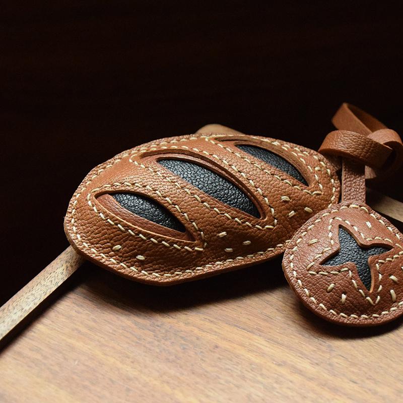 Ручная работа/щелочная вода хлеб оригинальный кожаный брелок для ключей от машины индивидуальная милая нишевая модная цепочка для ключей для девушки