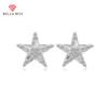 Modern Style Star Earrings For Female Fresh Style Silver Color White CZ Accessories Chic Girl Earrings Daily Wear Jewelry