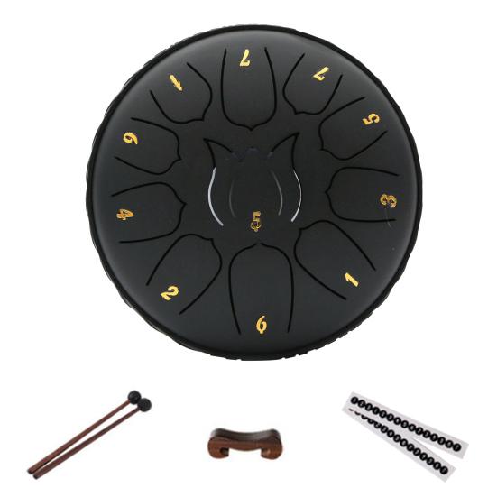 Steel Tongue Drum To Use 11 Compact Design Portable Easy Notes 6 Inches Rain