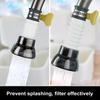 Faucet Filter 360 Degrees Rotatable Water Purifier with Reinforced Ring Durable Splash-Proof Kitchen Tap Filter for Home Restaurant