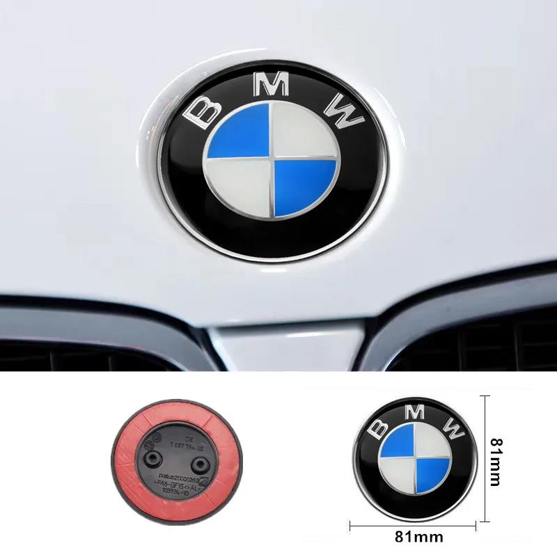 Car Sticker Easy Installation 81mm For BMW Hood Bonnet Logo Emblem Badge Ultra Durable Anti-Rust Waterproof Front Accessory