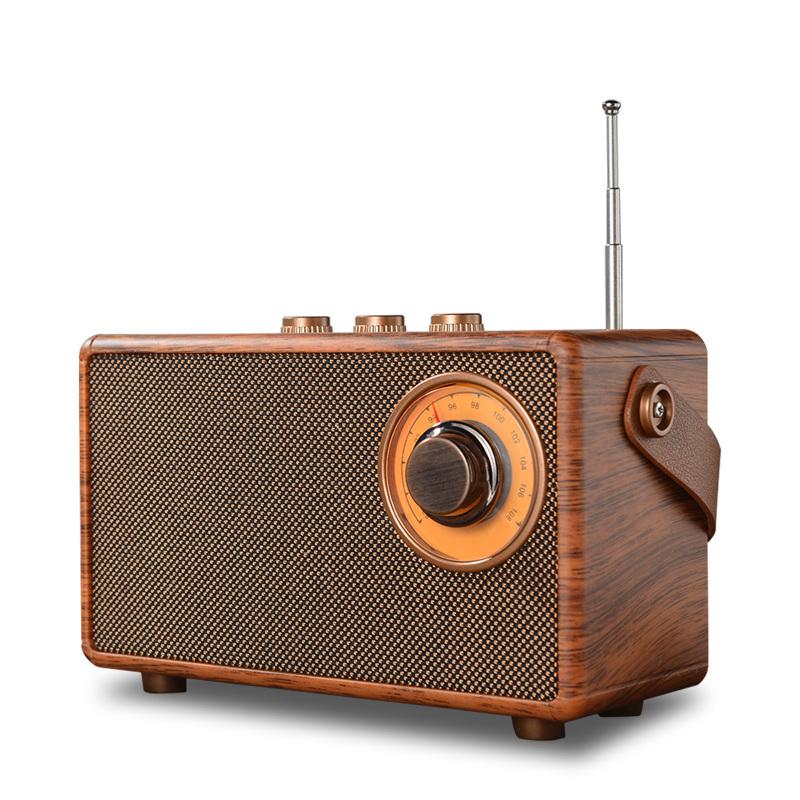 As23 Bluetooth-compatible Speaker Subwoofer Home Retro Radio Small Mini Portable Outdoor Music