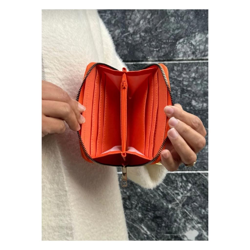 Orange Wallet Multi Compartment Wallet