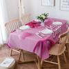 Mother 'S Day Fabric Waterproof And Antifouling Creative Print Pink Tulip Tablecloth Floral Outdoor Nappe De Table