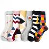 Fashion Socks Summer Colorful Combed Cotton Women Socks Casual Crew Socks