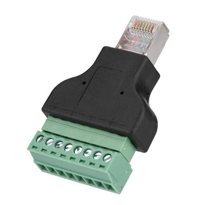 Разъем Ethernet DVR RJ45 Male Jack на 8-контактный винтовой клеммный разъем