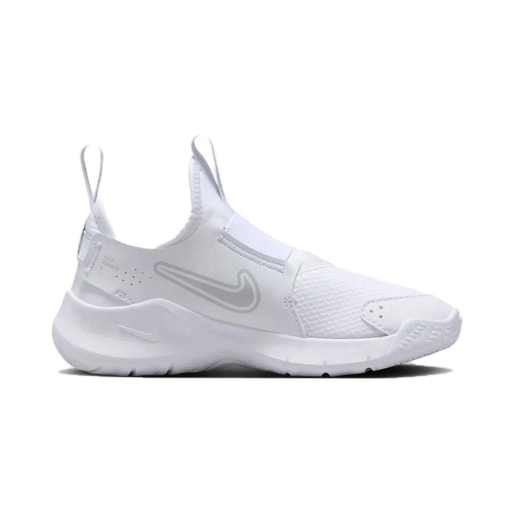 Nike Кроссовки для бега Flex Runner 3, нескользящие, с амортизацией, износостойкие, низкие, для детей, белые FN1449-100