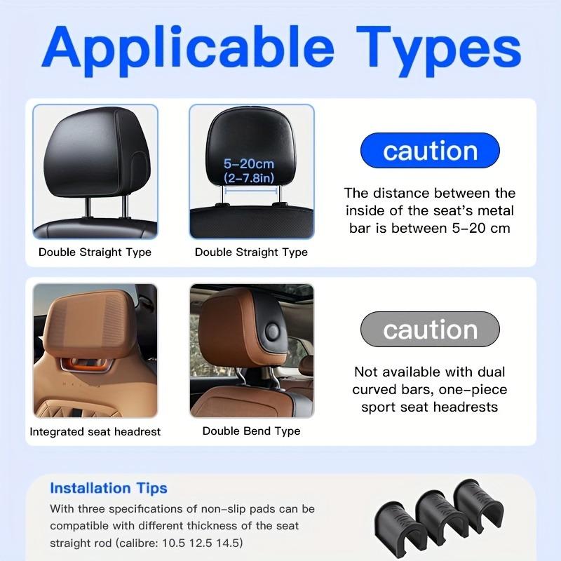 Подушка подголовника автомобиля, Регулируемая подушка для поддержки головы и шеи, Дорожные подушки для сна в автомобиле, Подходит только для подголовника автомобильного сиденья