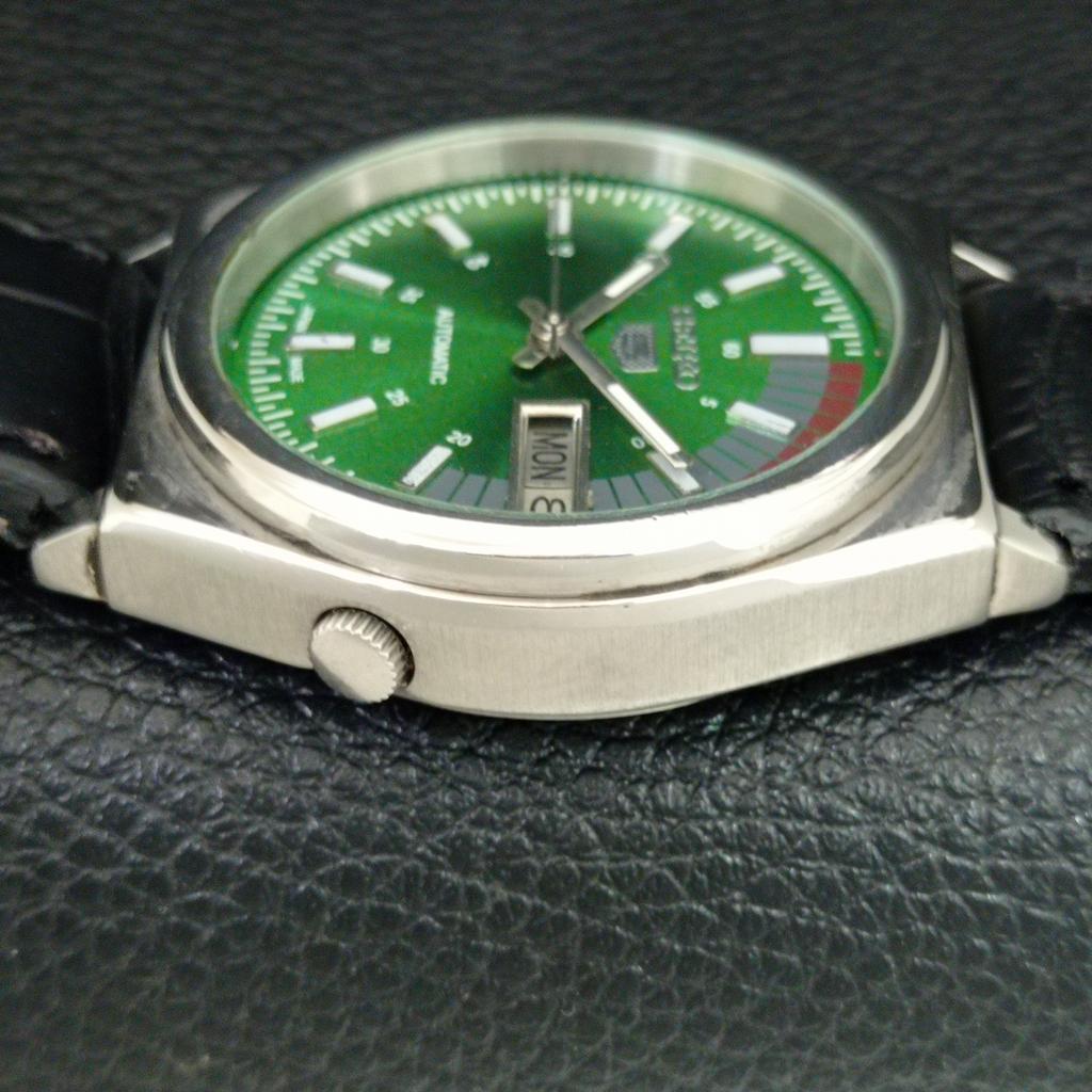 ВИНТАЖНЫЕ АВТОМАТИЧЕСКИЕ ЧАСЫ SEIKO 5 7009A ЯПОНИЯ МУЖСКИЕ ЗЕЛЕНЫЙ ЦВЕТ ЦИФЕРБЛАТ a708719-1