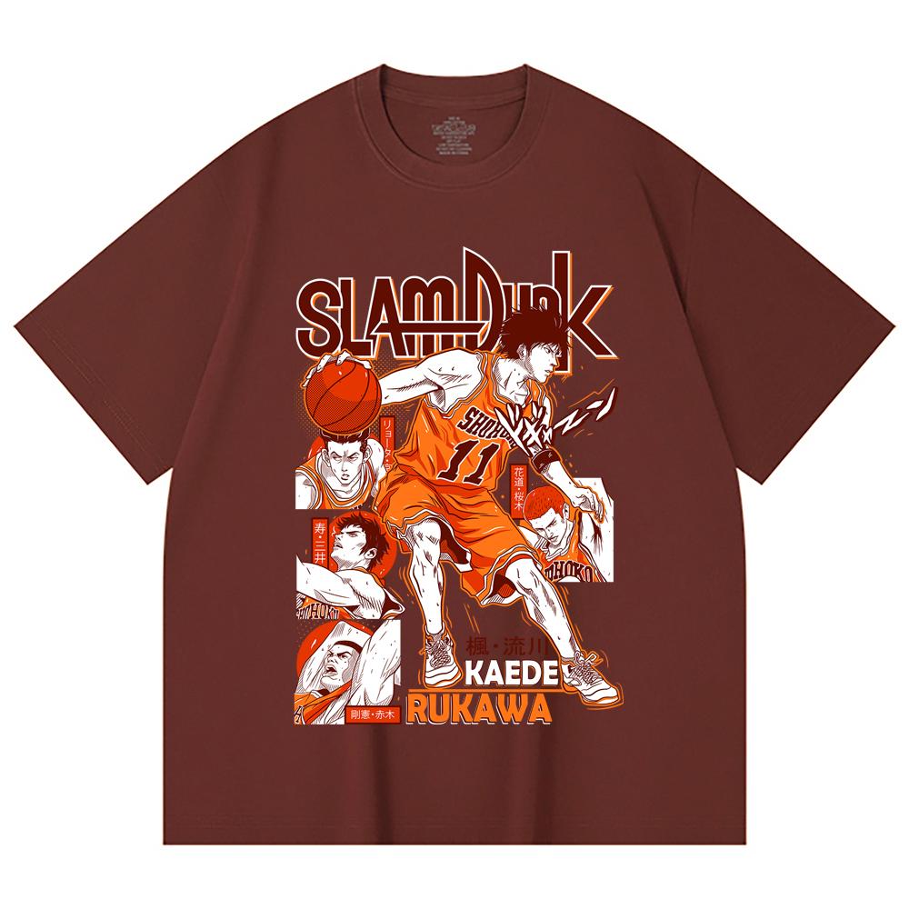 230 Gsm 100% Cotton Slam Dunk V3 Kaeda Print Unisex Heavy Cotton T Shirt