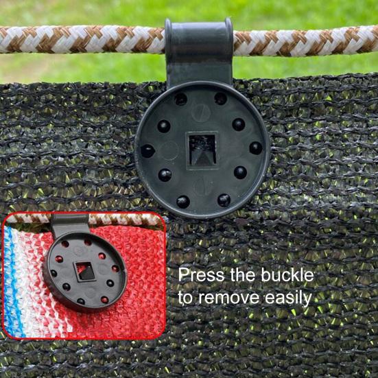 50/100 Pcs Shade Cloth Plastic Clips Heavy Duty Shade Tarp Buckle Reusable Fixing Clips for Agricultural Anti