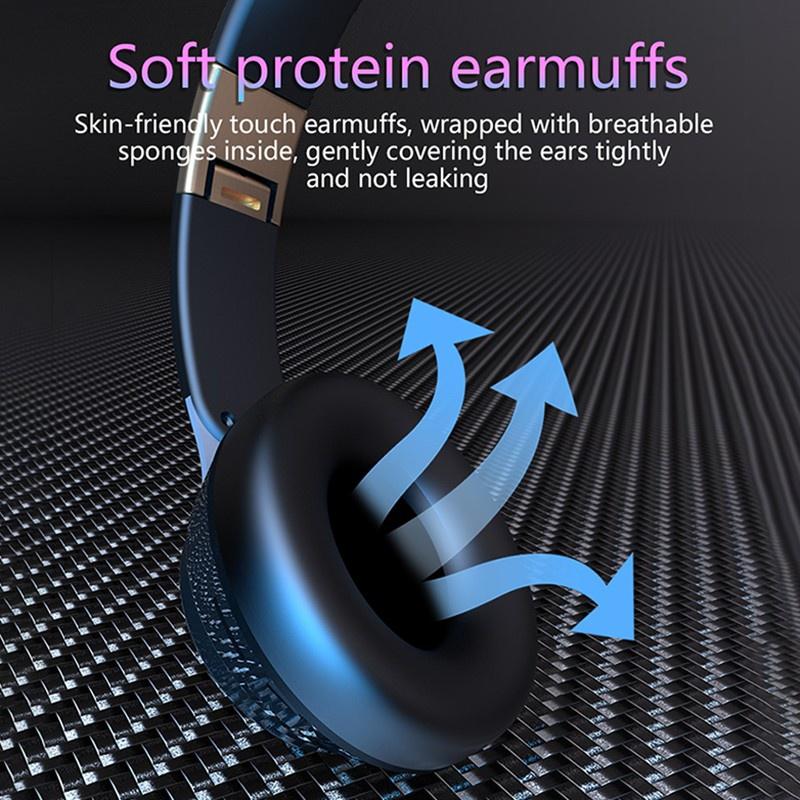 Складные беспроводные стереонаушники Bluetooth 5.0, шумовая аудиогарнитура для спортивного музыкального плеера с поддержкой HD-микрофона, TF-карта для iphone, Samsung, Xiaomi
