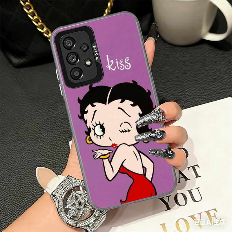 Мягкий чехол для телефона B-Bettys B-Boops Girl для Samsung A17 A16 A15 A14 A13 A57 A56 A55 A54 A53 A37 A36 A35 A34 A33 A26 A25 A24 A23 A5