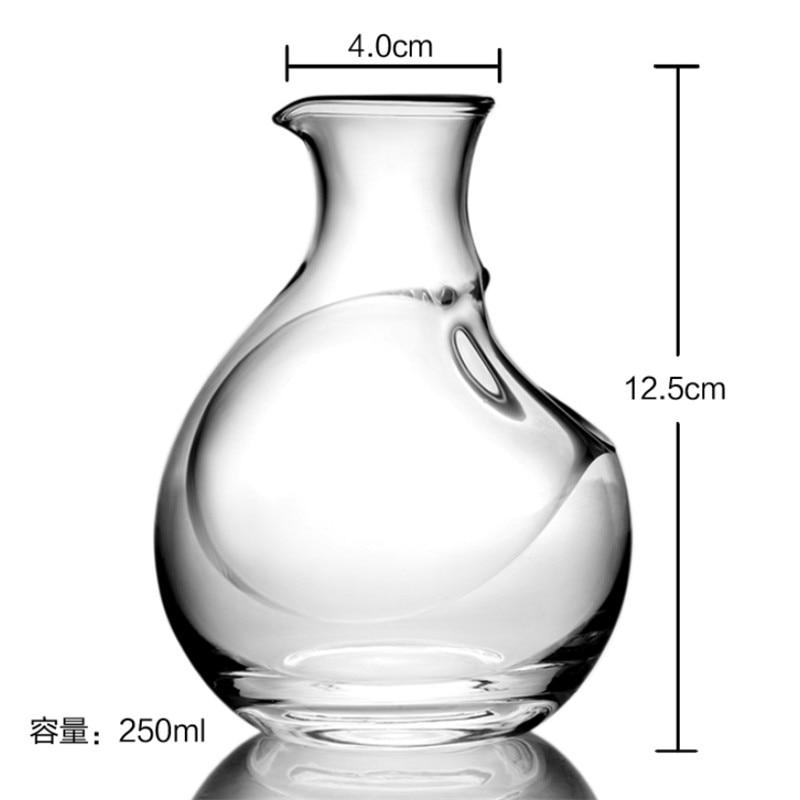 250ml Glass Wine Bottle Hole Sake Ice Jug Hamster Nest Cooling Brandy Whiskey Beer Decanter Transparent Wine Carafe Superior Bar Tools