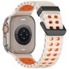 Two-Tone Ocean Strap For Apple Watch Ultra 2 Band 49mm 46mm 45mm 44mm 42mm Sports Silicone Bracelet iWatch Series 10 9 8 7 6 SE Band