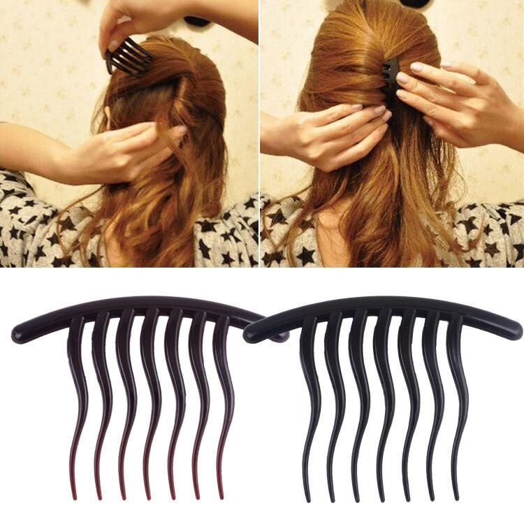 Simple Black Hair Combs for Woman 5/7 Teeth Plastic Hair Combs DIY Comb Material Semi-finished Products Hair Accessories