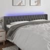 VidaXL LED Headboard Bedroom Furniture Double Bed Accessory Head of Bed Frame Interior Dark Grey 3123639
