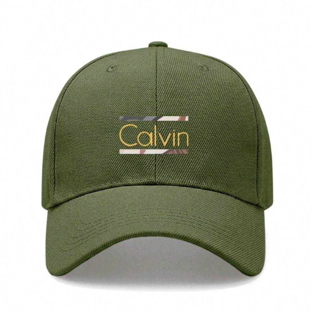 Минималистичная Бейсболка с принтом Calvin - Унисекс, Легкая, Дышащая, Полиэстер, Регулируемая, Повседневная, Модная Бейсболка для активного отдыха, Городских прогулок