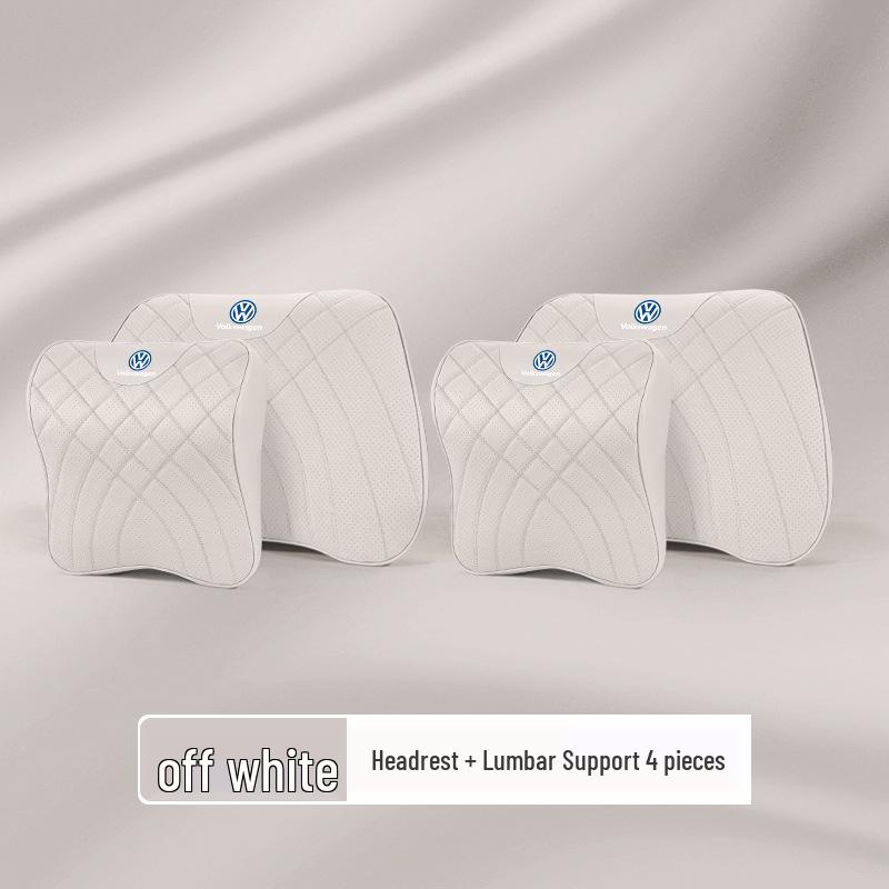 Volkswagen Car Headrest & Lumbar Support Pillow for Sagitar, Lavida, Passat, Bora, Tavendor, Magotan - Neck Protection