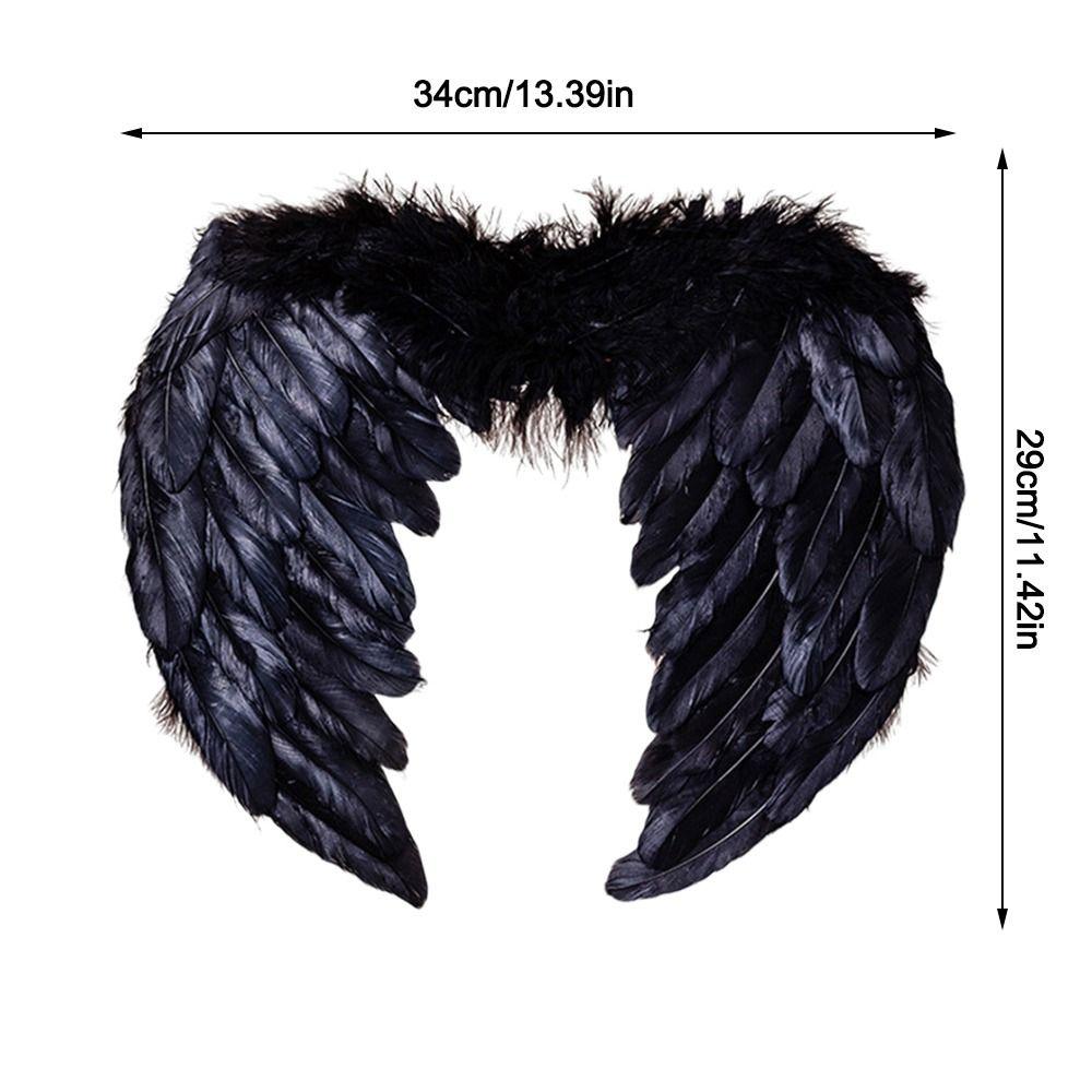 Handmade Feather Wings White Angel Wings Creative Cosplay Little Wings Party