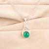Rare Green Onyx Cab Gemstone 925 Sterling Silver Jewelry Handmade Chain Pendant CP-25-23