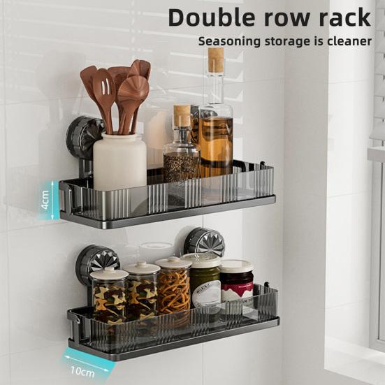 Полка для хранения в ванной с присоской, крючок с высокой несущей способностью, легко устанавливаемая стойка для хранения, органайзер для душа