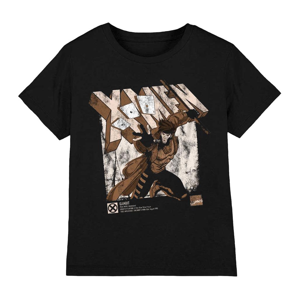 Marvel Childrens/Kids X-Men Gambit Infographic T-Shirt
