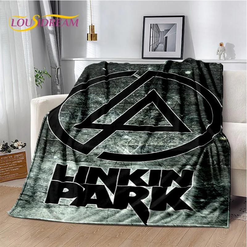Retro Rock Band 3D L-Linkin Park Soft Flannel Blanket for Beds Bedroom Sofa Picnic,Throw Blanket for Cover Outdoors Leisure Gift