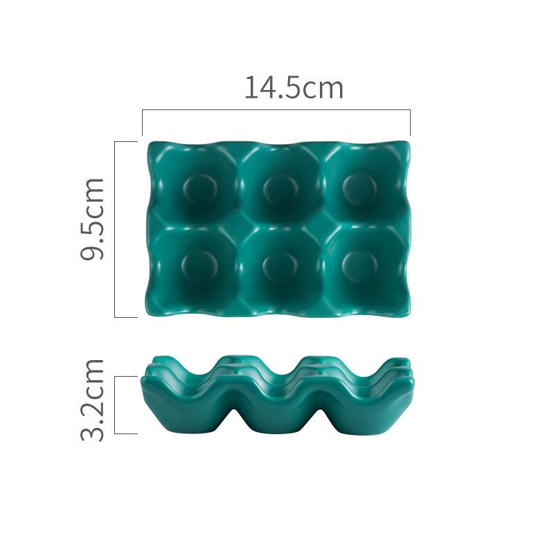 6-сеточный керамический лоток для хранения яиц, держатель для яиц, дозатор для холодильника, бытовой ящик для хранения яиц, кухонный органайзер, контейнеры