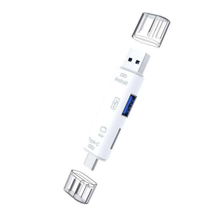 Тип C, MicroUSB и USB 3 в 1 OTG кард-ридер Высокоскоростной универсальный OTG TF/USB для Android-компьютерных удлинителей