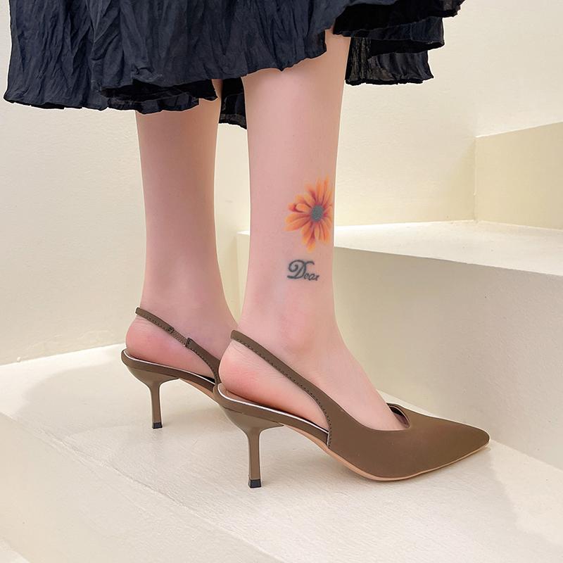 Модные элегантные женские туфли на высоком каблуке, женские туфли-лодочки с открытой пяткой, фиолетовые, зеленые, оранжевые, на каблуках, роскошные свадебные туфли