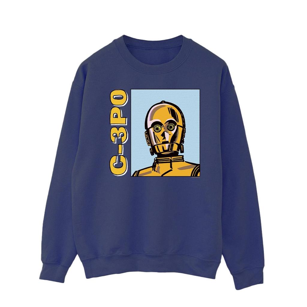 Star Wars Mens C3PO Line Art Sweatshirt