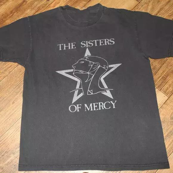 The Sisters of Mercy Band Tour Черная Унисекс Футболка Полный Размер Мужская Футболка Черная Повседневная Хлопковая Футболка с Круглым Вырезом