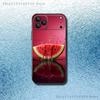 Фруктовый чехол-бампер с арбузом для iPhone 17,16,15,14,13,12,Pro,Max,Plus,E,SE4,Air,Mini Черный Мягкий