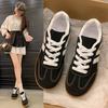 2025 Autumn New Lace-up Round Head Flat Bottom Casual Versatile Light and Comfortable Casual Foreign Trade Single Shoes Women