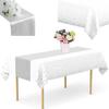 1 Set Table Cover Silky Smooth Printing Wrinkle Free Unfading Table Decoration Waterproof Tablecloth And Satin Table Runner Set Home Use