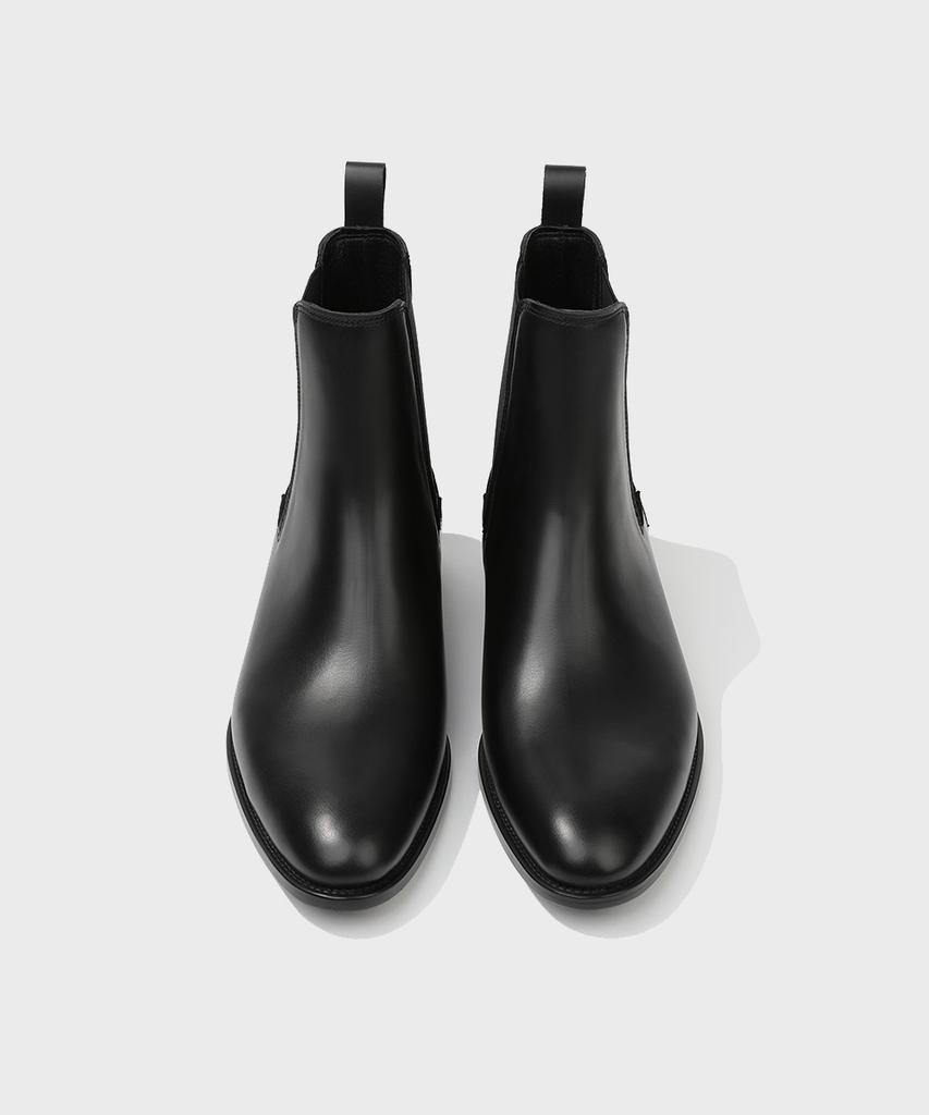 Firenze Atelier Rians_Slim Toe Square Banding Chelsea Boots 3338 [Black Fg]
