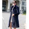 Autumn and Winter New Long-sleeved Mink Coat Mink Hair Imitation Fur Fashion Stand-up Collar Whole Mink Women's Coat To Keep Warm