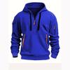 Men's European Size Casual Sport Hoodie with Zippered Arm Pocket - Autumn/Winter