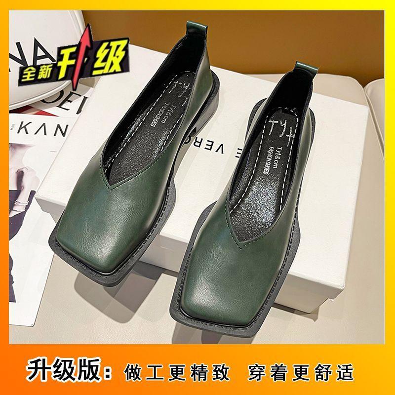Одинарные туфли квадратный носок мягкая кожа ретро туфли бабушки модные универсальные женские туфли осень новые французские Мэри Джейн