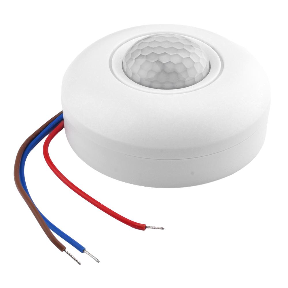 AC85-265V PIR Интеллектуальный инфракрасный датчик движения человека Потолочный датчик движения для потолка Потолочный выключатель света с датчиком движения 360°