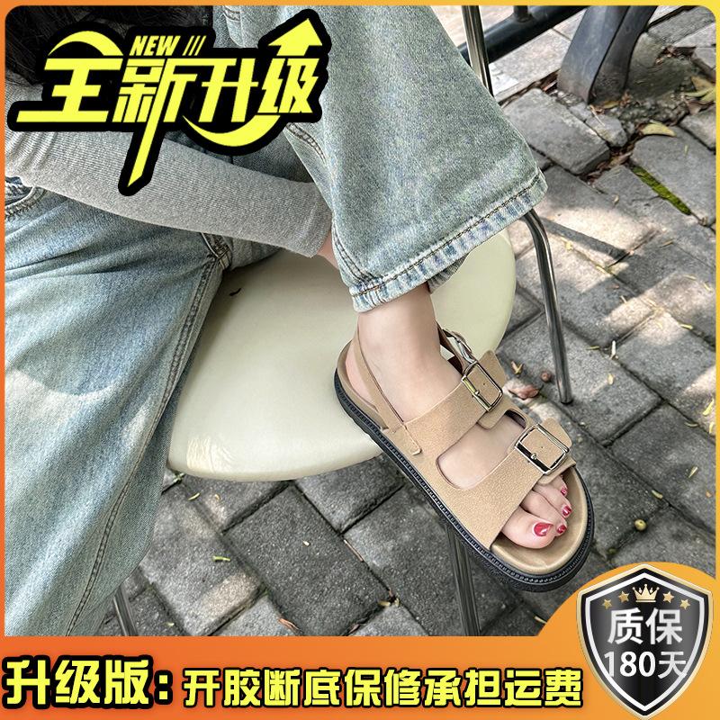 Comfortable fashion casual retro shoes women's summer new Roman platform sandals belt buckle beach shoes