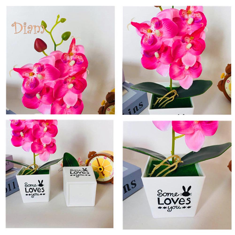 LCP искусственная бабочка орхидея бонсай поддельный цветок с горшком домашний декор мебели