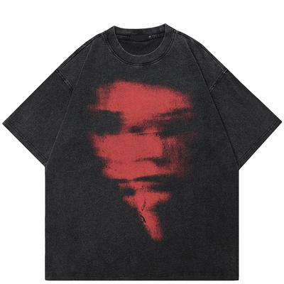 Футболка унисекс с рисунком Streetwear Face Shadow 2024