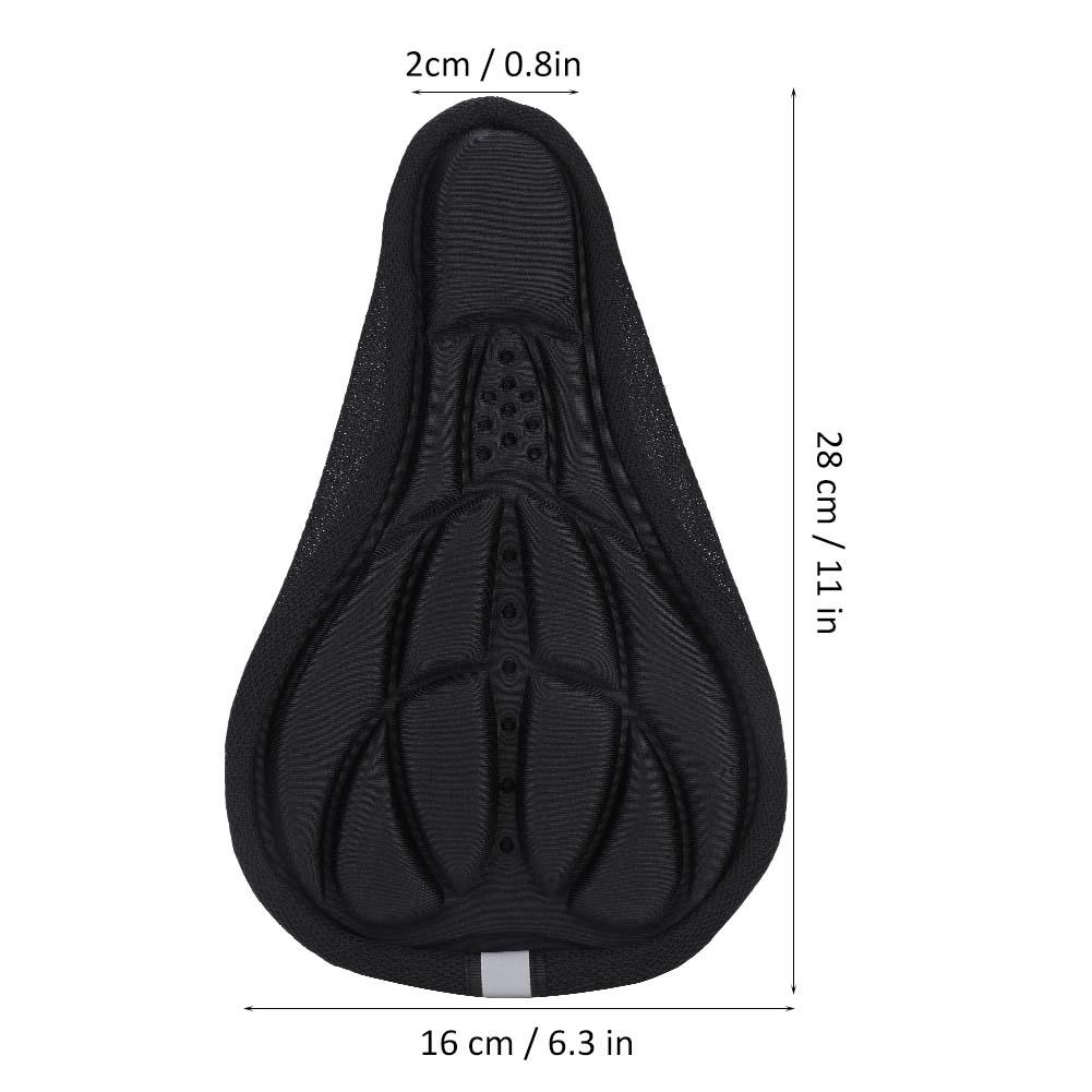 3D Mountain Road Bike Breathable Soft Seat Saddle Cover (Black)