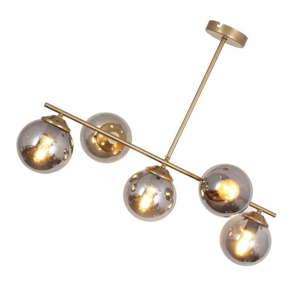 5-Piece Antique Chandelier-Honey Glass Decorative Design Bedroom Kitchen Living Room Lighting and Decoration