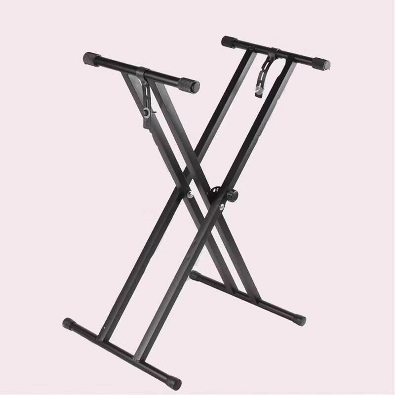 Прочная X-образная стойка с двойной трубой для пианино и клавишных